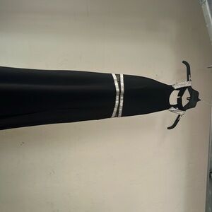 Elegant Junior Party Dress - Backless with Gemstone Accents & Sheer Midsection